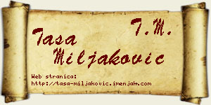 Tasa Miljaković vizit kartica